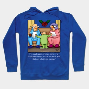 Funny Children's Christmas List Cartoon Hoodie